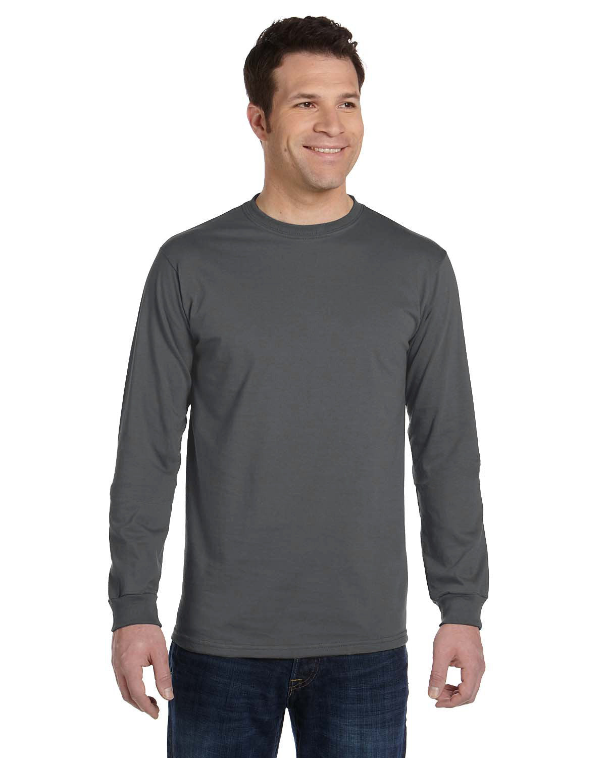 econscious 5.5 oz., 100% Organic Cotton Classic Long-Sleeve T-Shirt-Men's T Shirts-econscious-Charcoal-S-Thread Logic