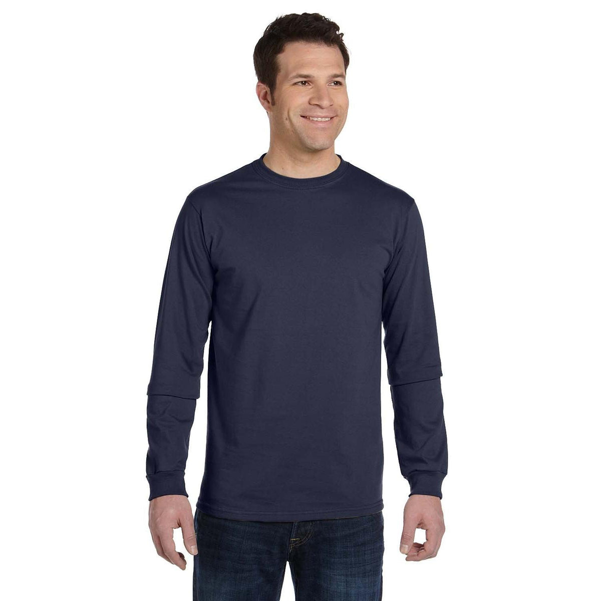 no-logo econscious 5.5 oz., 100% Organic Cotton Classic Long-Sleeve T-Shirt-Men's T Shirts-econscious-Pacific-S-Thread Logic
