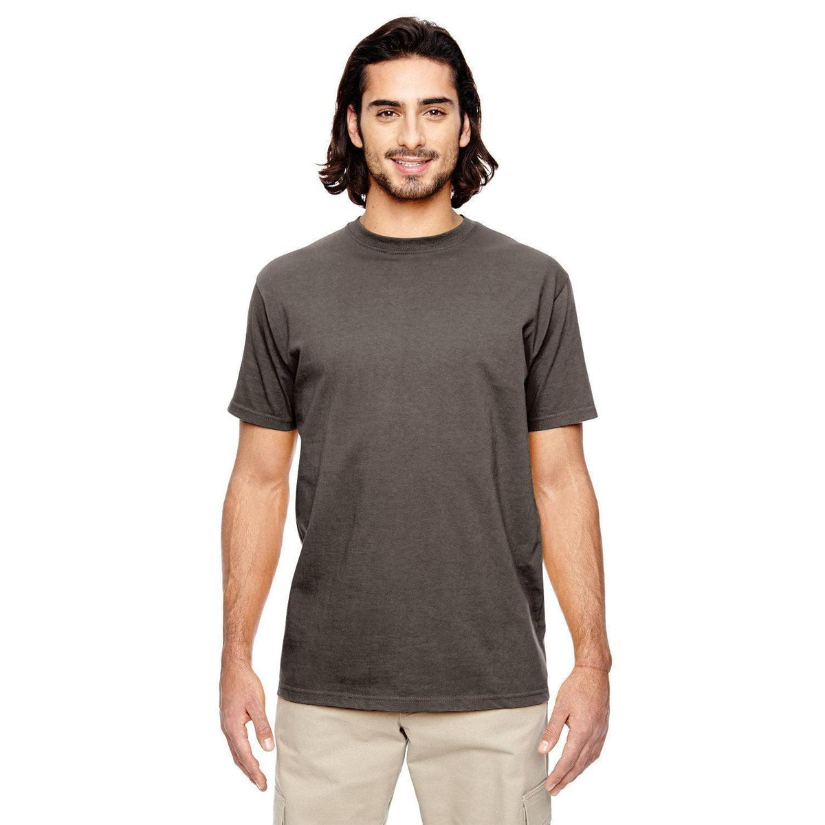no-logo econscious 5.5 oz., 100% Organic Cotton Classic Short-Sleeve T-Shirt-Men's T Shirts-econscious-Charcoal-S-Thread Logic
