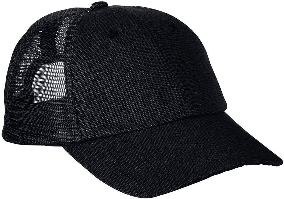 econscious 6.8 oz. Hemp Washed Soft Mesh Trucker-Caps-econscious-Black/Black-OSFA-Thread Logic no-logo