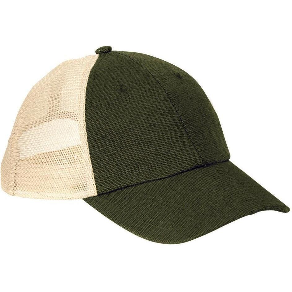 no-logo econscious 6.8 oz. Hemp Washed Soft Mesh Trucker-Caps-econscious-Olive/Oyster-OSFA-Thread Logic
