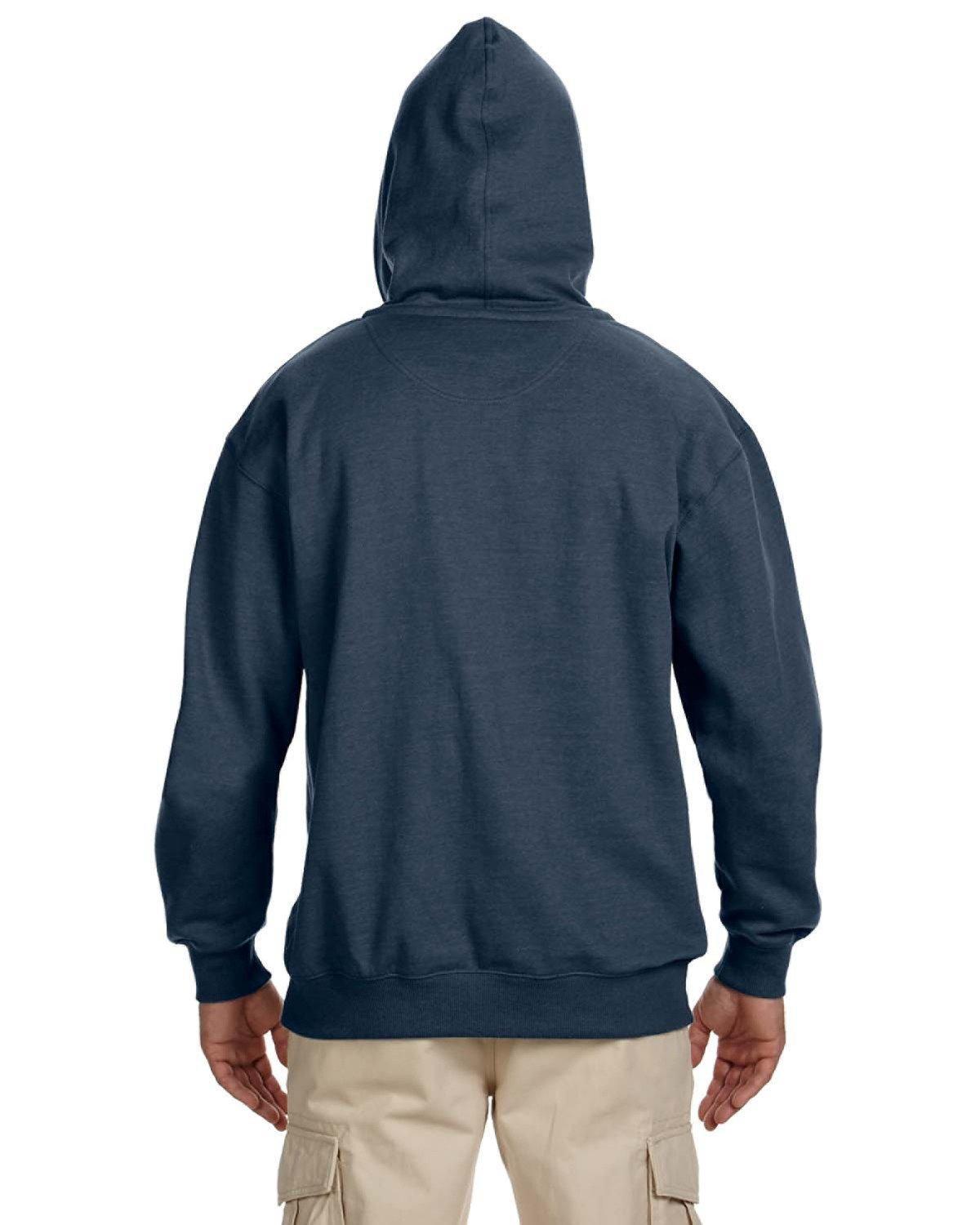 no-logo econscious 7 oz. Organic/Recycled Heathered Fleece Pullover Hood-Men's Layering-econscious-Thread Logic