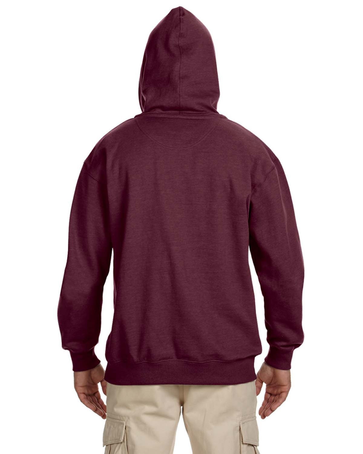no-logo econscious 7 oz. Organic/Recycled Heathered Fleece Pullover Hood-Men's Layering-econscious-Thread Logic