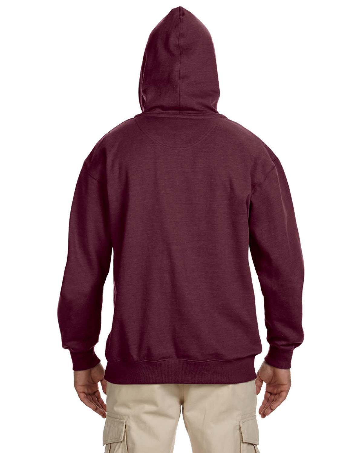 no-logo econscious 7 oz. Organic/Recycled Heathered Fleece Pullover Hood-Men's Layering-econscious-Thread Logic