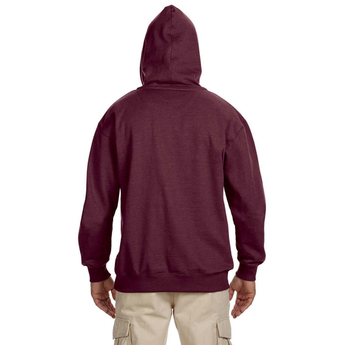 no-logo econscious 7 oz. Organic/Recycled Heathered Fleece Pullover Hood-Men's Layering-econscious-Thread Logic