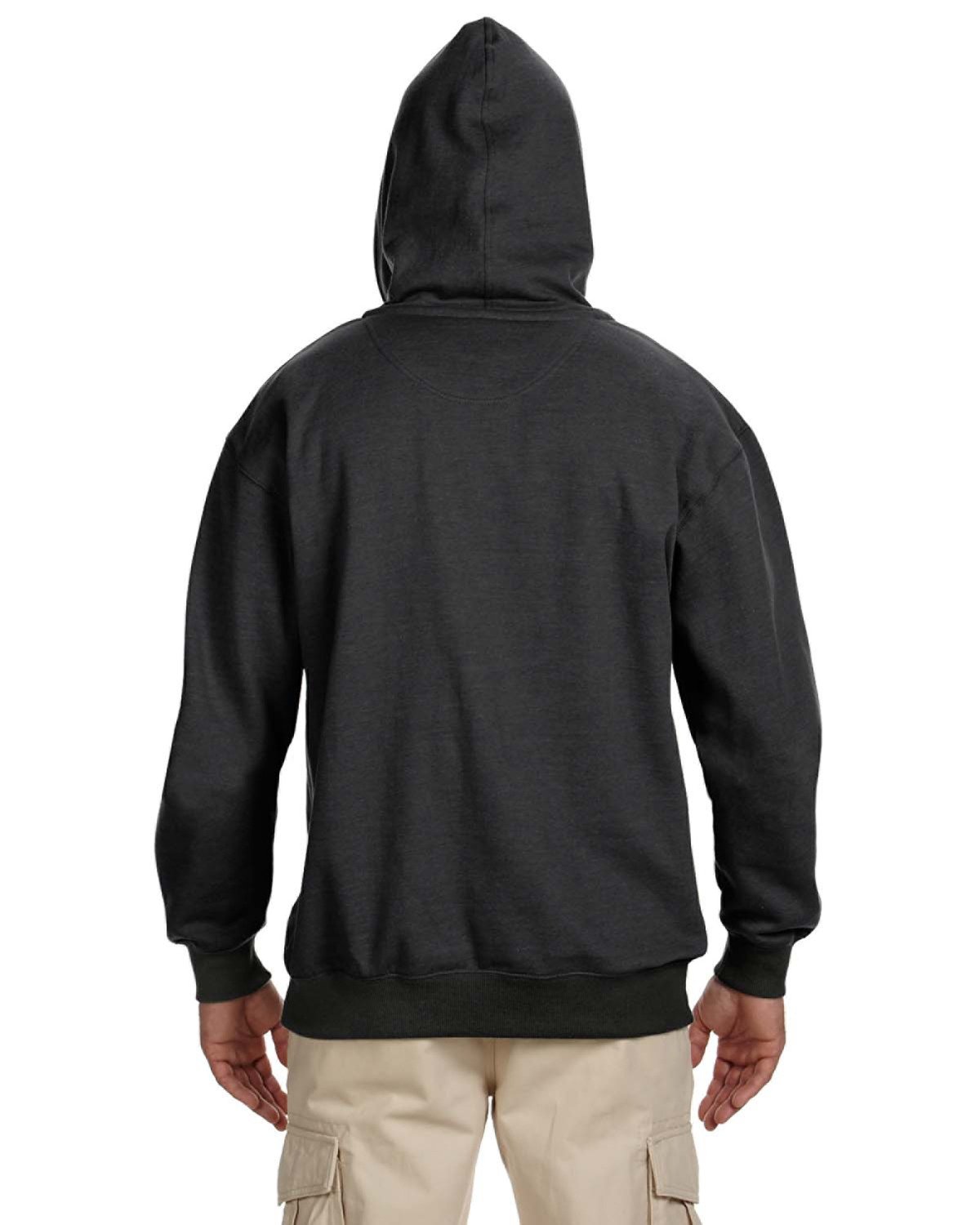no-logo econscious 7 oz. Organic/Recycled Heathered Fleece Pullover Hood-Men's Layering-econscious-Thread Logic