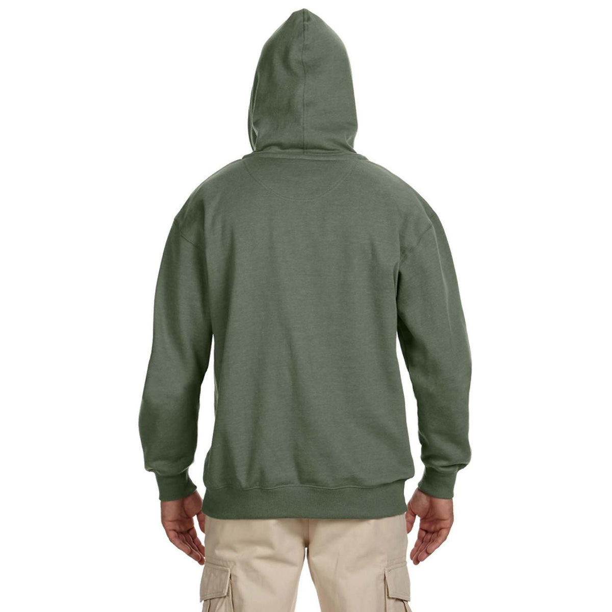 no-logo econscious 7 oz. Organic/Recycled Heathered Fleece Pullover Hood-Men's Layering-econscious-Thread Logic