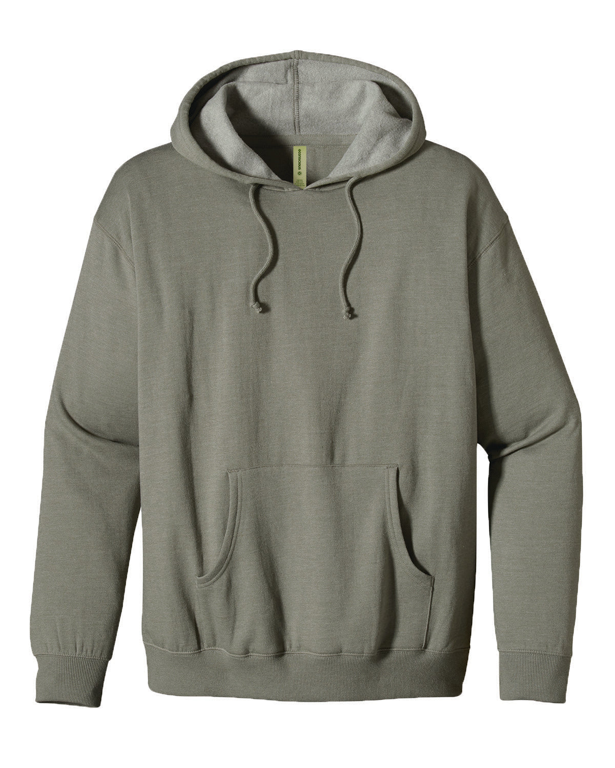 econscious 7 oz. Organic/Recycled Heathered Fleece Pullover Hood-Men's Layering-econscious-Military Green-S-Thread Logic