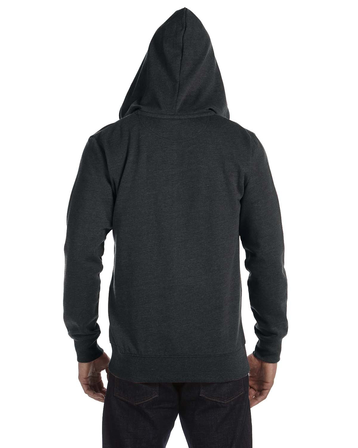 no-logo econscious 7 oz. Organic/Recycled Heathered Full-Zip Hood-Men's Layering-econscious-Thread Logic