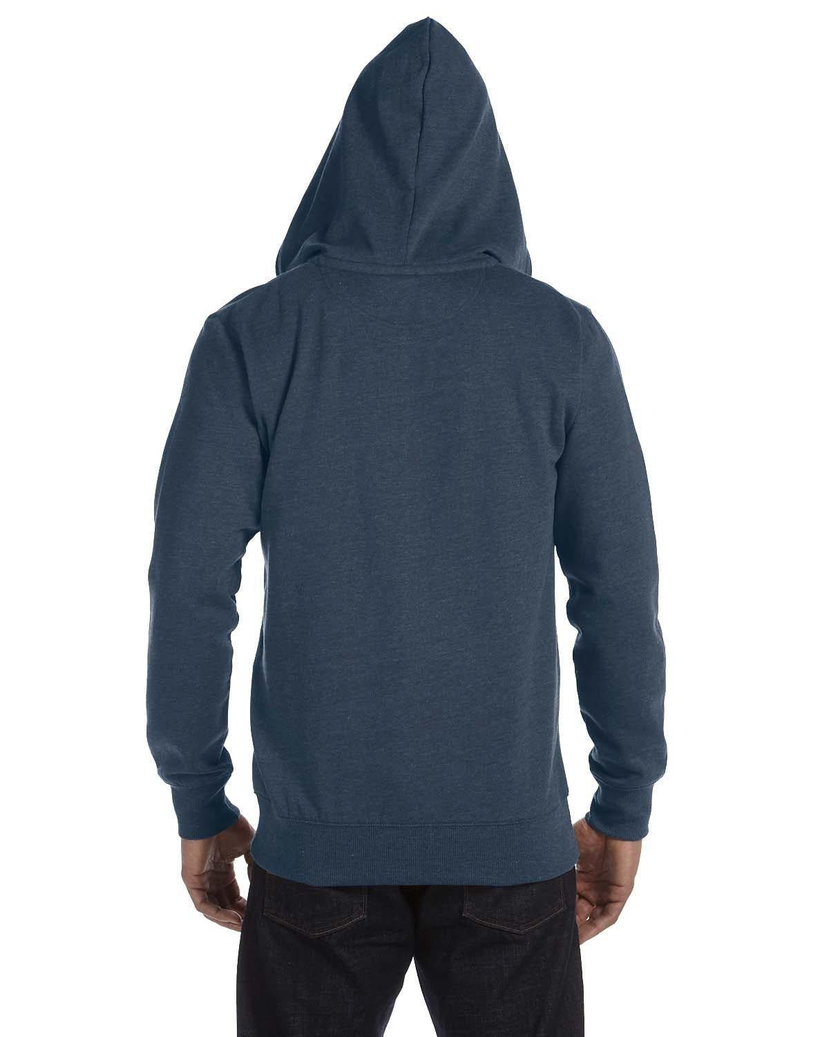 no-logo econscious 7 oz. Organic/Recycled Heathered Full-Zip Hood-Men's Layering-econscious-Thread Logic