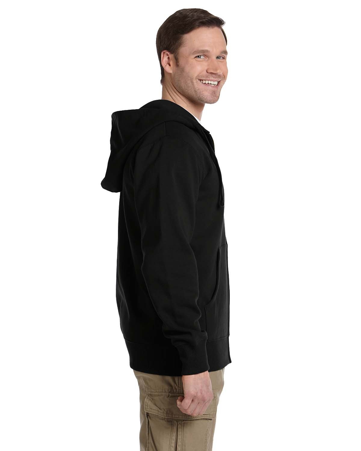 no-logo econscious 9 oz. Organic/Recycled Full-Zip Hood-Men's Layering-econscious-Thread Logic