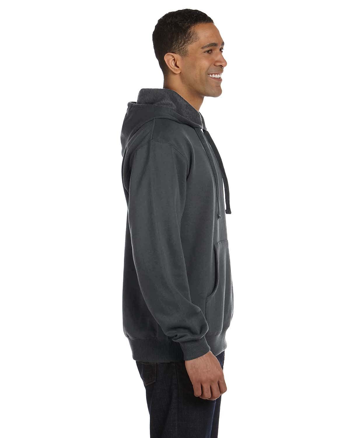 no-logo econscious 9 oz. Organic/Recycled Pullover Hood-Men's Layering-econscious-Thread Logic