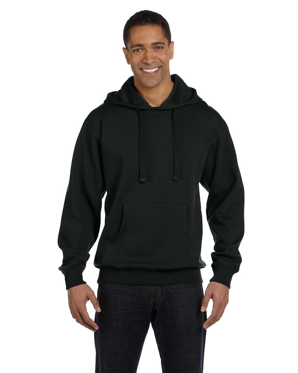 econscious 9 oz. Organic/Recycled Pullover Hood-Men's Layering-econscious-Black-S-Thread Logic
