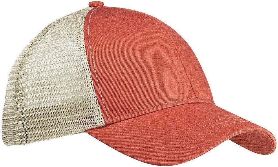econscious Eco Trucker Organic/Recycled Hat-Caps-econscious-Orange Poppy/Oyster-OSFA-Thread Logic no-logo