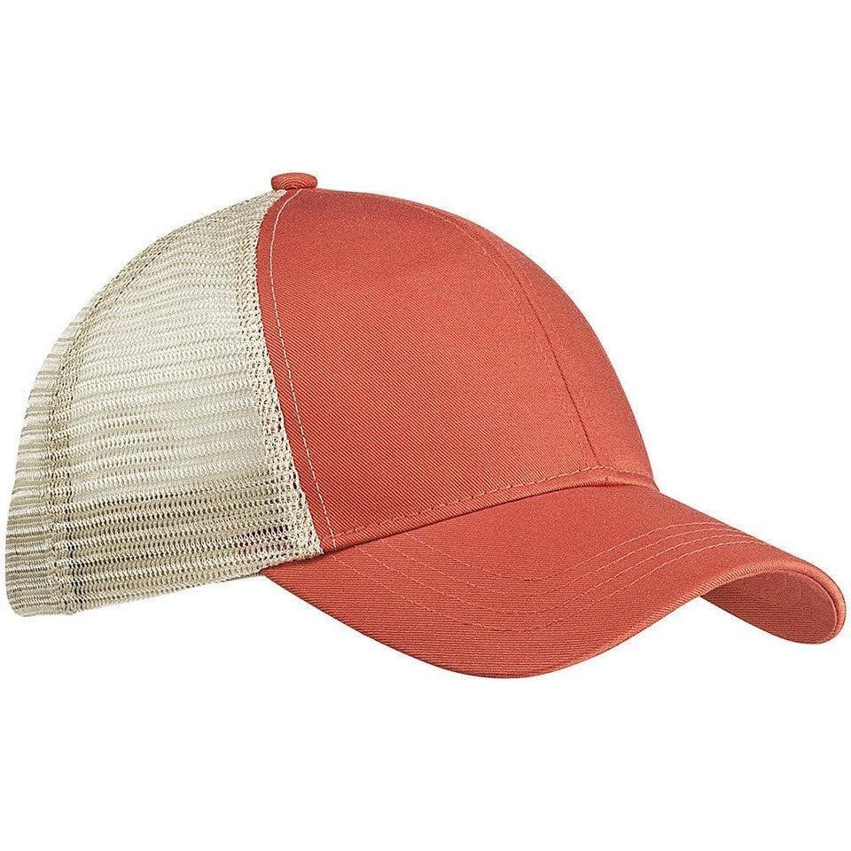 no-logo econscious Eco Trucker Organic/Recycled Hat-Caps-econscious-Orange Poppy/Oyster-OSFA-Thread Logic