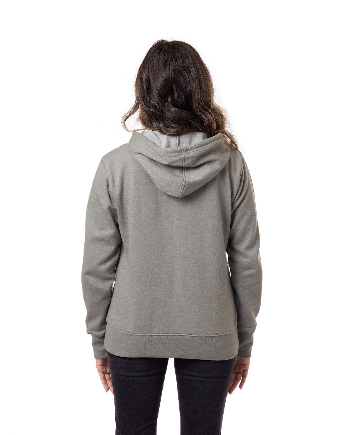 no-logo econscious Ladies 7 oz. Organic/Recycled Heathered Fleece Full-Zip Hood-Ladies Layering-econscious-Thread Logic