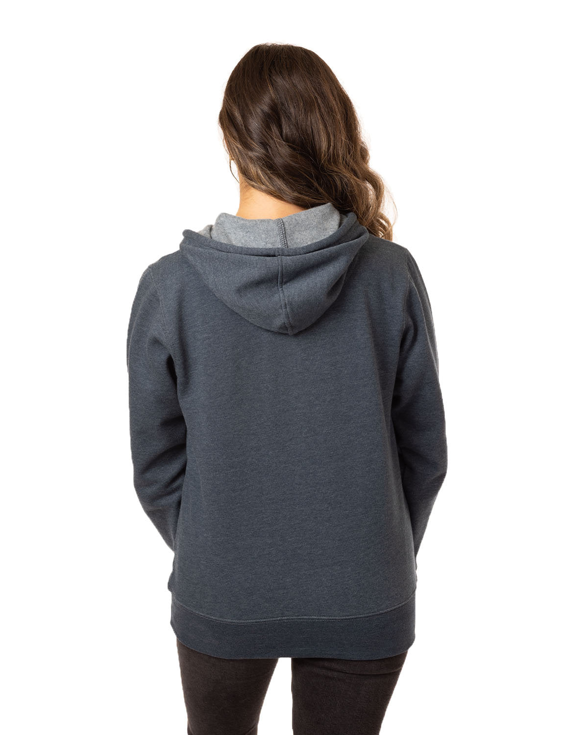 no-logo econscious Ladies 7 oz. Organic/Recycled Heathered Fleece Full-Zip Hood-Ladies Layering-econscious-Thread Logic