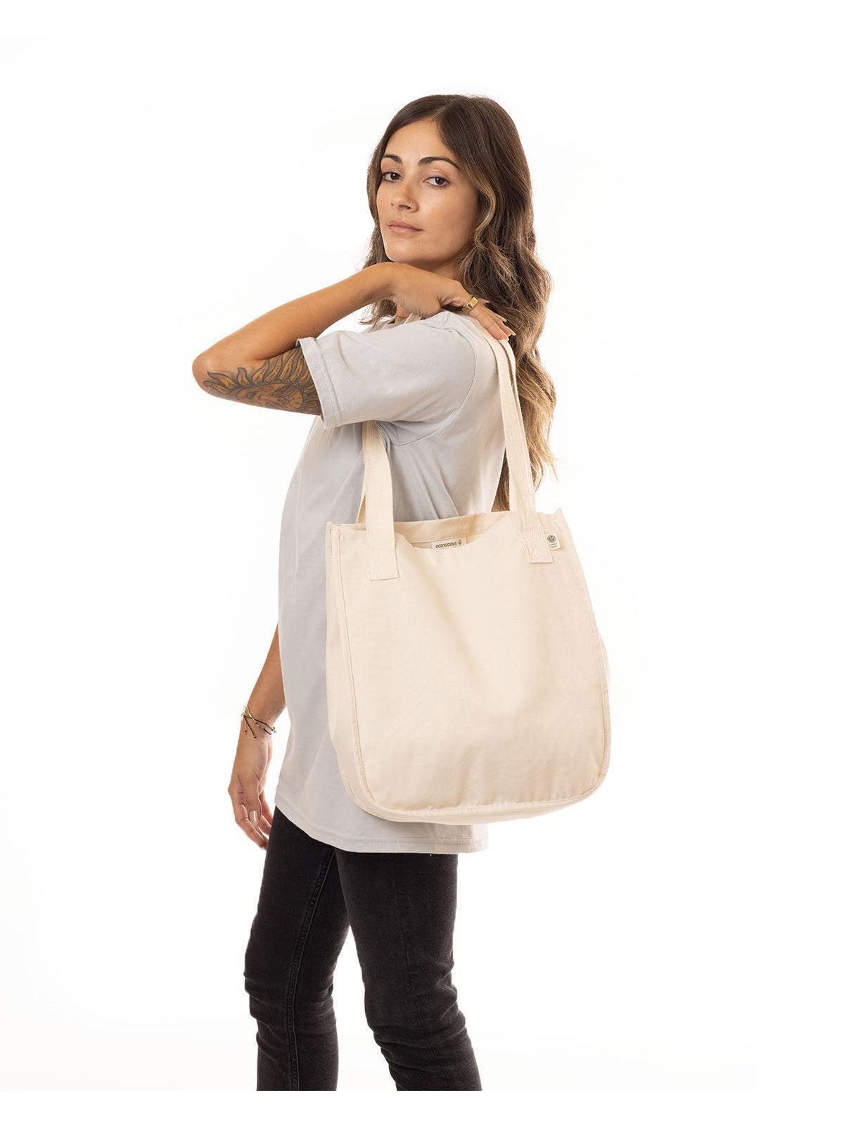 no-logo econscious Organic Cotton Canvas Market Tote-Bags-econscious-Natural-Thread Logic