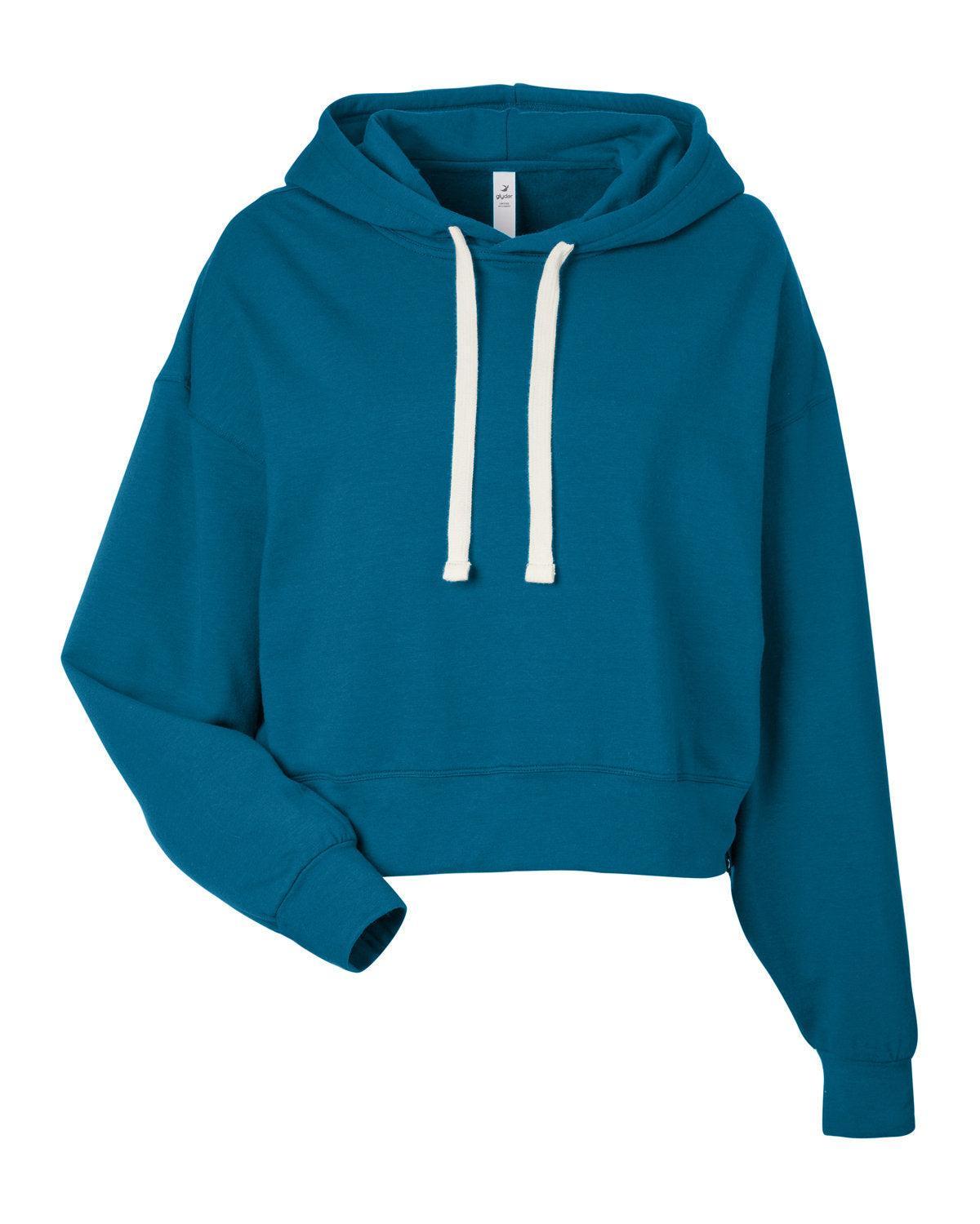 Glyder Women's Vintage Oversized Cropped Hooded Sweatshirt