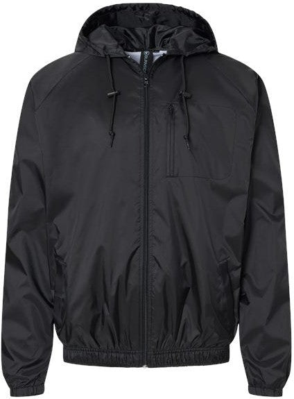 no-logo Burnside Mentor Hooded Coach's Jacket-Burnside-Black-S-Thread Logic