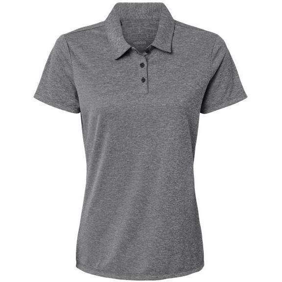 no-logo Adidas Ladies Heathered Polo-Adidas-Black Melange-S-Thread Logic