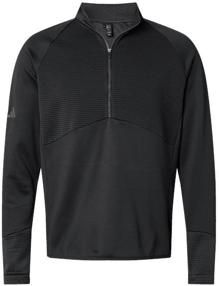 no-logo Adidas Quarter-Zip Pullover-Adidas-Black-S-Thread Logic