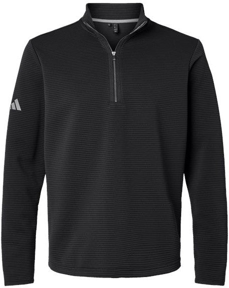 Adidas Spacer Quarter-Zip Pullover-Adidas-Black-S-Thread Logic