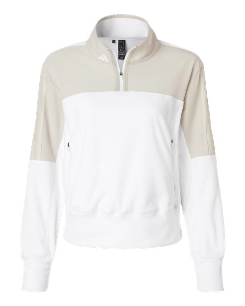 Adidas Ladies Fleece Quarter-Zip Pullover