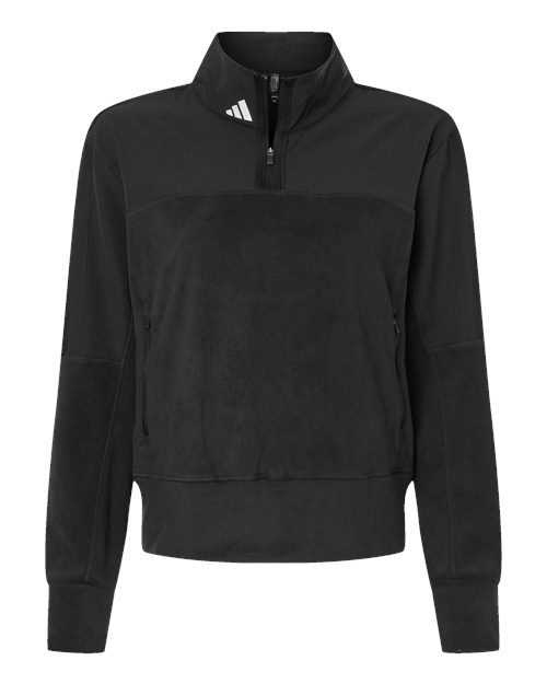 Adidas Ladies Fleece Quarter-Zip Pullover