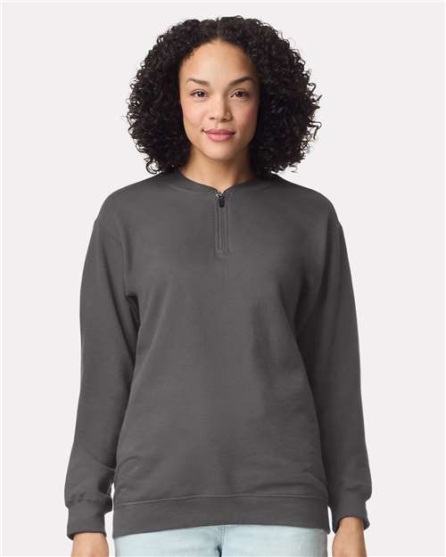 no-logo Gildan Softstyle Midweight 1/4 Zip Sweatshirt-Thread Logic-Thread Logic