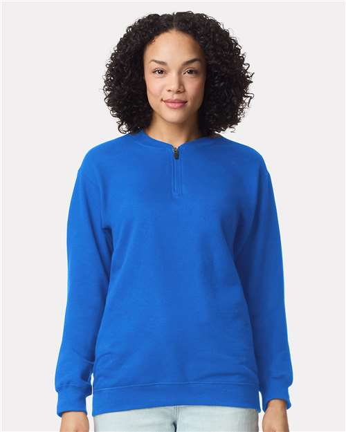 no-logo Gildan Softstyle Midweight 1/4 Zip Sweatshirt-Thread Logic-Thread Logic
