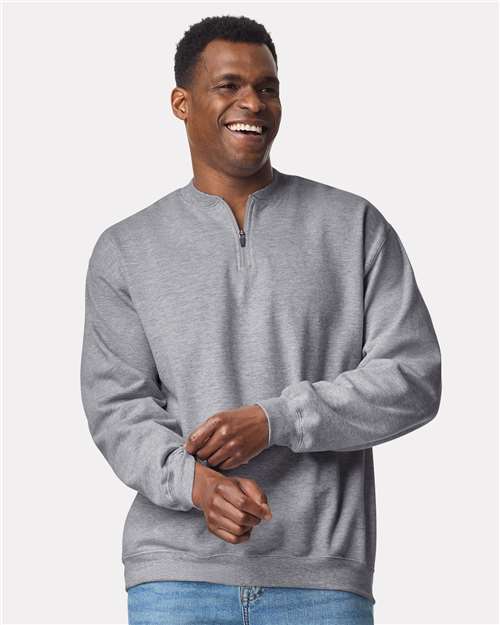 no-logo Gildan Softstyle Midweight 1/4 Zip Sweatshirt-Thread Logic-Thread Logic