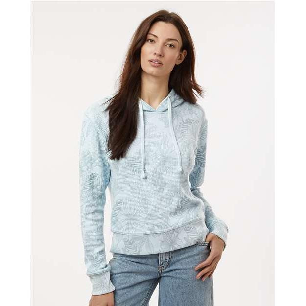 no-logo MV Sport Ladies Maddie Floral Print Hooded Sweatshirt-Thread Logic-Thread Logic