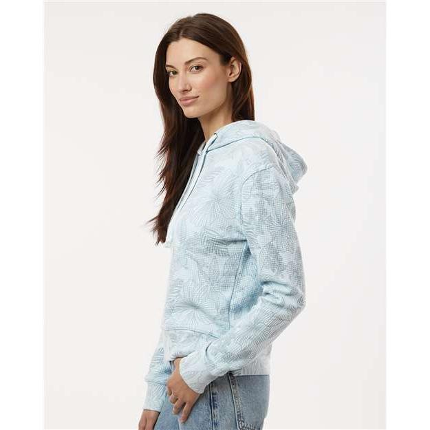 no-logo MV Sport Ladies Maddie Floral Print Hooded Sweatshirt-Thread Logic-Thread Logic
