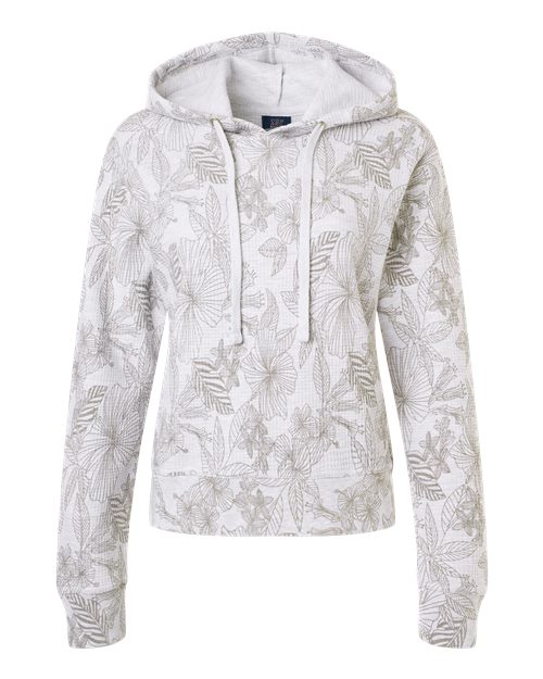 MV Sport Ladies Maddie Floral Print Hooded Sweatshirt