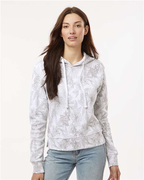 no-logo MV Sport Ladies Maddie Floral Print Hooded Sweatshirt-Thread Logic-Thread Logic