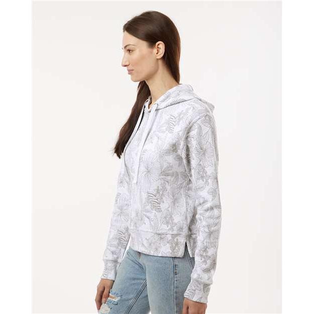 no-logo MV Sport Ladies Maddie Floral Print Hooded Sweatshirt-Thread Logic-Thread Logic