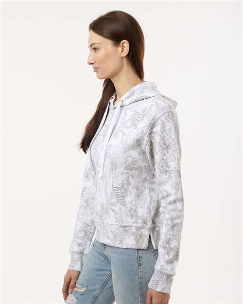 no-logo MV Sport Ladies Maddie Floral Print Hooded Sweatshirt-Thread Logic-Thread Logic