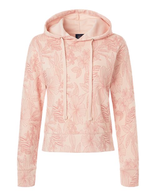 MV Sport Ladies Maddie Floral Print Hooded Sweatshirt