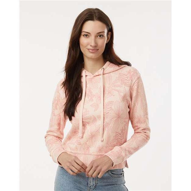 no-logo MV Sport Ladies Maddie Floral Print Hooded Sweatshirt-Thread Logic-Thread Logic