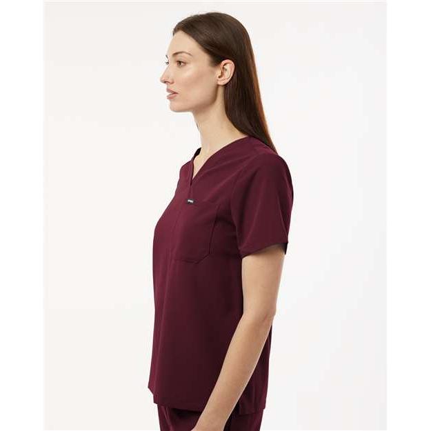 no-logo Jaanuu Ladies Rhena Essential 1-Pocket Scrub V-Neck Top-Thread Logic-Thread Logic