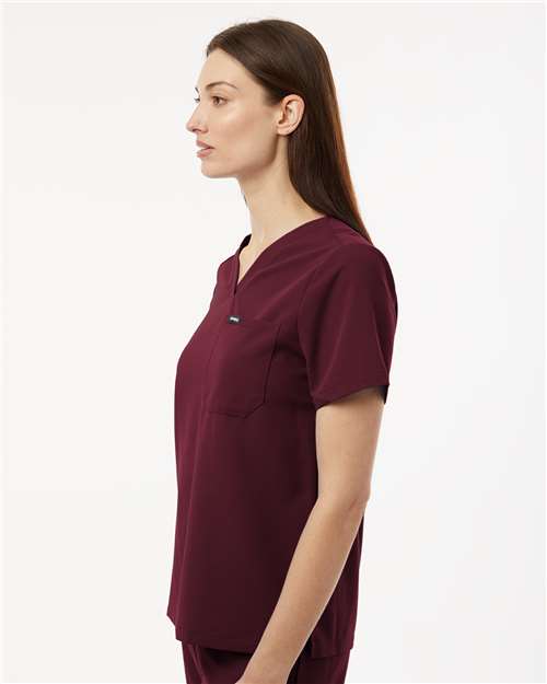 no-logo Jaanuu Ladies Rhena Essential 1-Pocket Scrub V-Neck Top-Thread Logic-Thread Logic