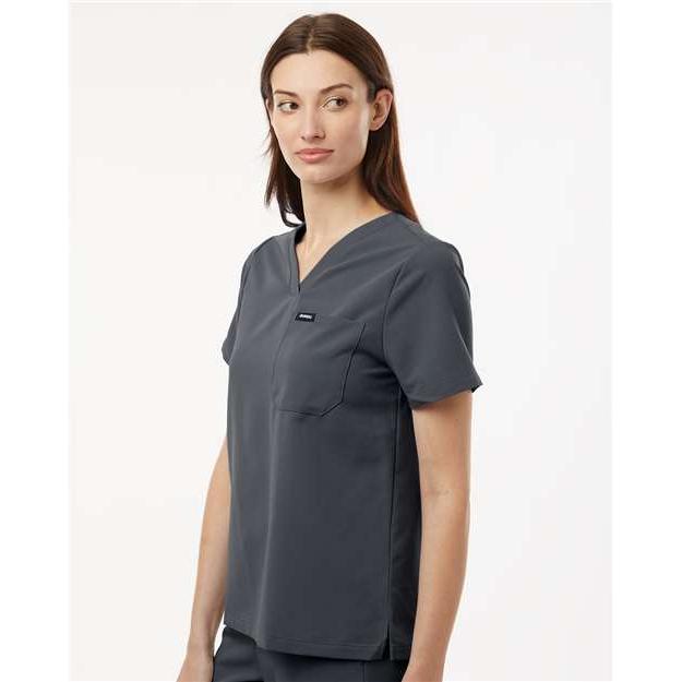 no-logo Jaanuu Ladies Rhena Essential 1-Pocket Scrub V-Neck Top-Thread Logic-Thread Logic