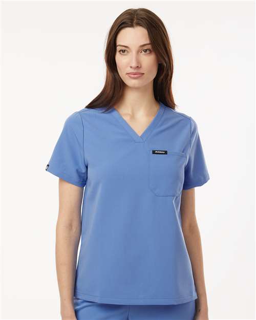 no-logo Jaanuu Ladies Rhena Essential 1-Pocket Scrub V-Neck Top-Thread Logic-Thread Logic