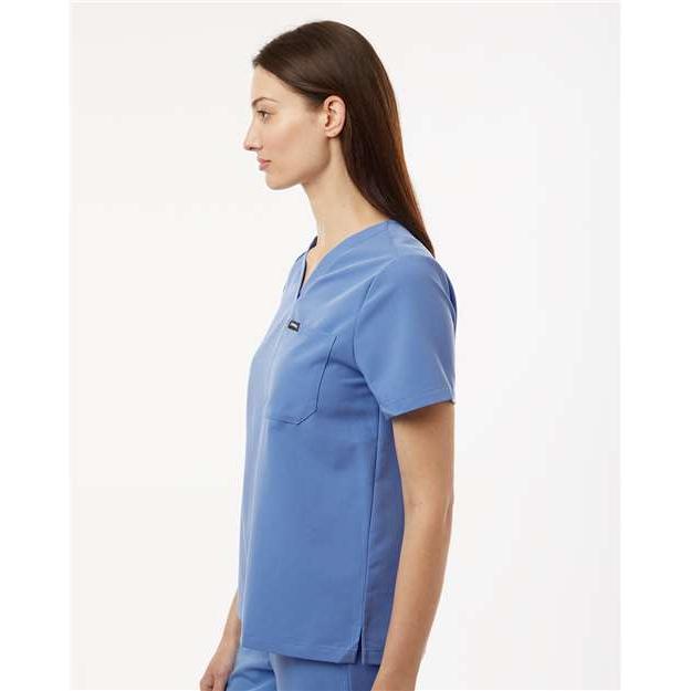 no-logo Jaanuu Ladies Rhena Essential 1-Pocket Scrub V-Neck Top-Thread Logic-Thread Logic