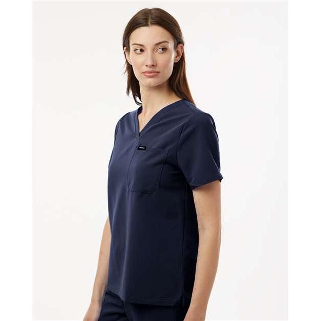 no-logo Jaanuu Ladies Rhena Essential 1-Pocket Scrub V-Neck Top-Thread Logic-Thread Logic