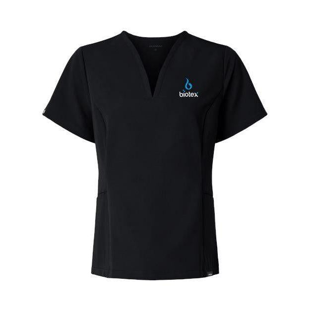 no-logo Jaanuu Ladies Calix Fit & Flare Scrub V-Neck Top-Thread Logic-Thread Logic