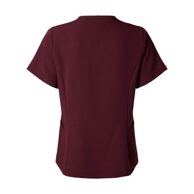 no-logo Jaanuu Ladies Calix Fit & Flare Scrub V-Neck Top-Thread Logic-Thread Logic