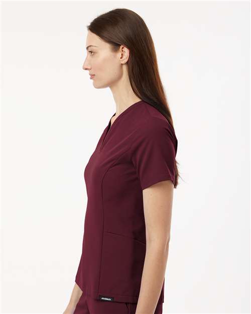 no-logo Jaanuu Ladies Calix Fit & Flare Scrub V-Neck Top-Thread Logic-Thread Logic