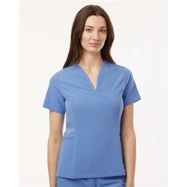 no-logo Jaanuu Ladies Calix Fit & Flare Scrub V-Neck Top-Thread Logic-Thread Logic
